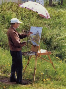 Koestner painting on location