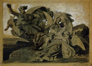 Cabanel Death of Moses drawing